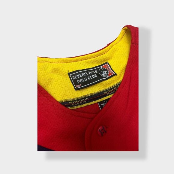 Beverly Hills Polo Club Red Jersey Large #82 Embroidered 90s Vintage - Picture 4 of 8